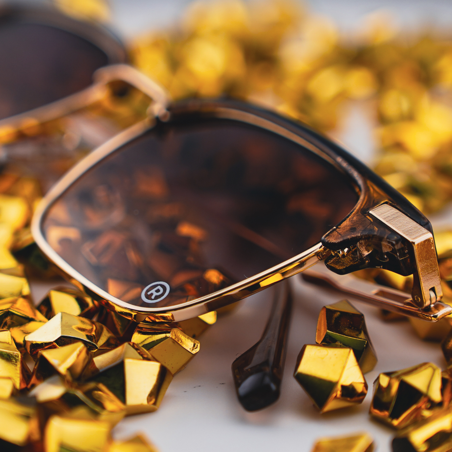 The Classic's Gold Tint Glasses