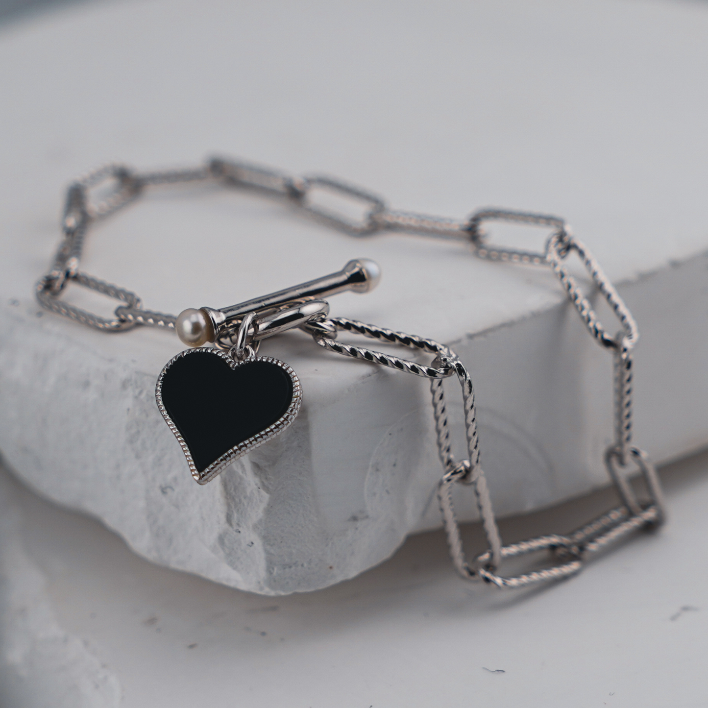 "i love you right here" .925 sterling silver bracelet