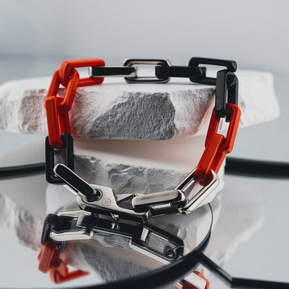 The Chain Link Chain (ORANGE,BLACK, & SILVER)