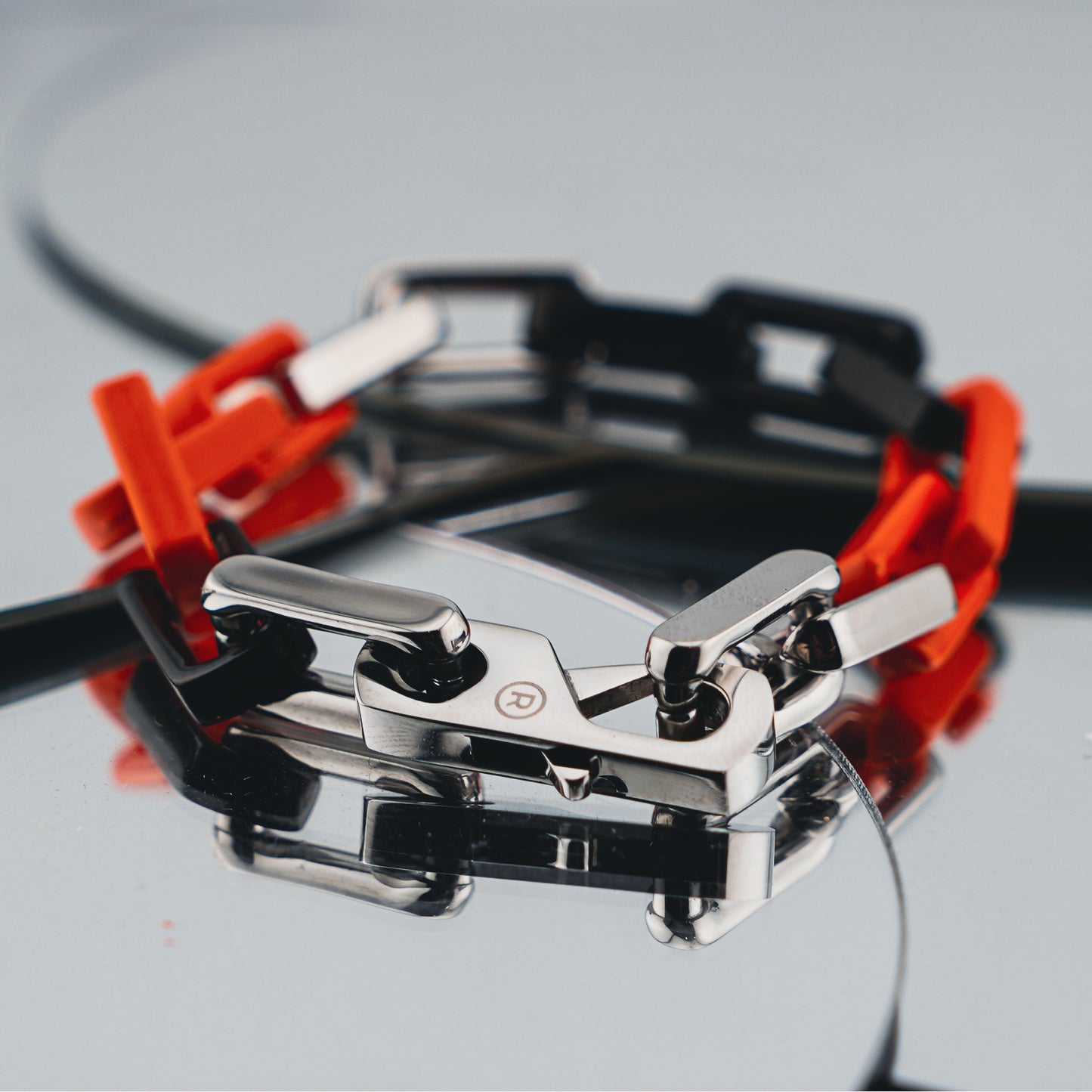 The Chain Link Chain (ORANGE,BLACK, & SILVER)