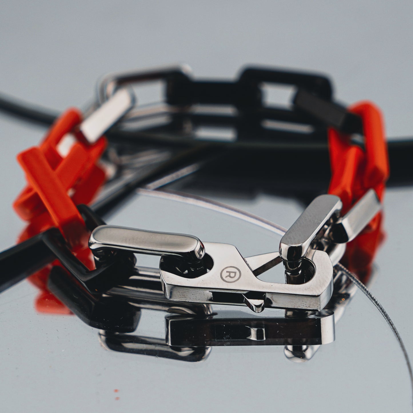 The Chain Link Chain (ORANGE,BLACK, & SILVER)