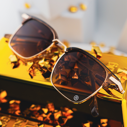The Classic's Gold Tint Glasses