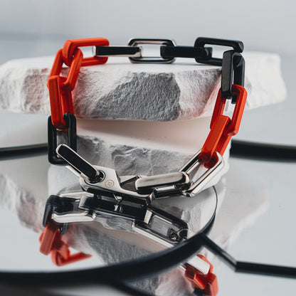 The Chain Link Chain (ORANGE,BLACK, & SILVER)