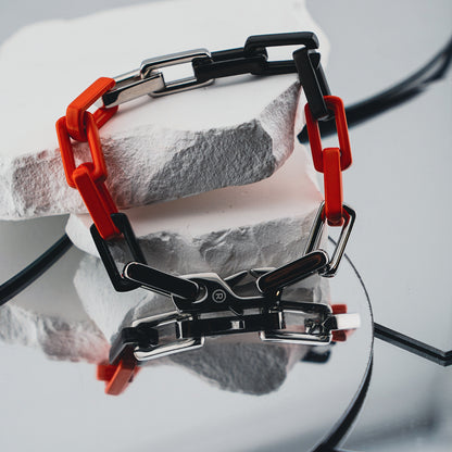 The Chain Link Chain (ORANGE,BLACK, & SILVER)